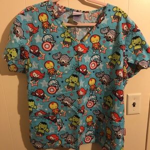 Avengers XL scrub top